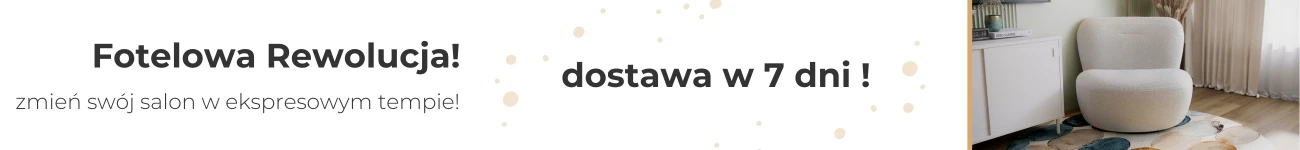 Baner reklamowy - "Fotelowa Rewolucja" promujący dostawę foteli w 7 dni